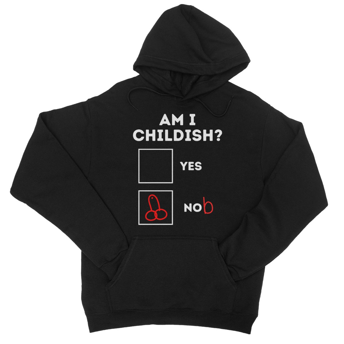 Am I Childish? Hoodie - Jet Black - Funny Hoodie