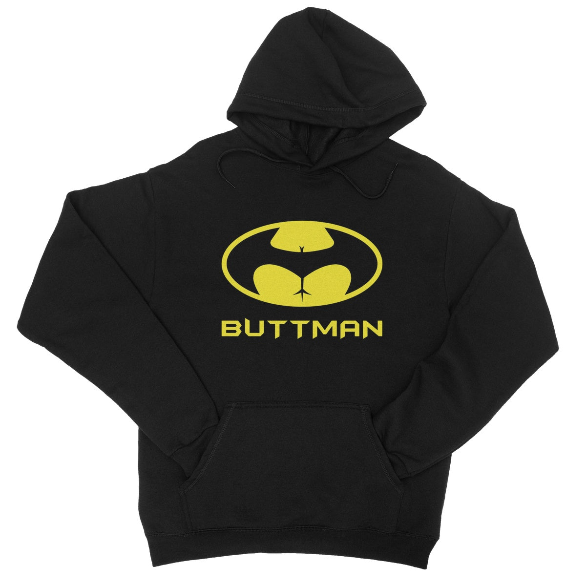 ButtMan Hoodie - Jet Black - Funny Hoodie