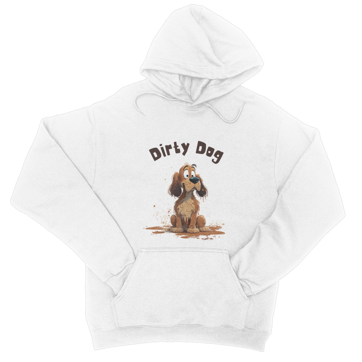 Dirty Dog Hoodie - Arctic White - Funny Hoodie