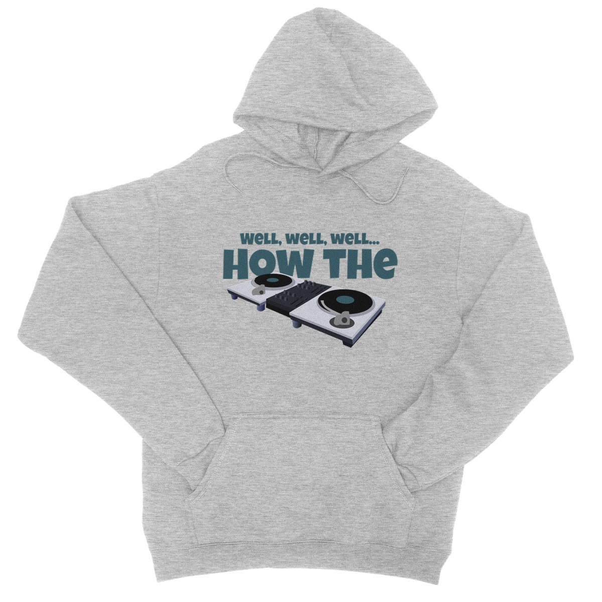 How The Turntables Hoodie - Heather Grey - Funny Hoodie