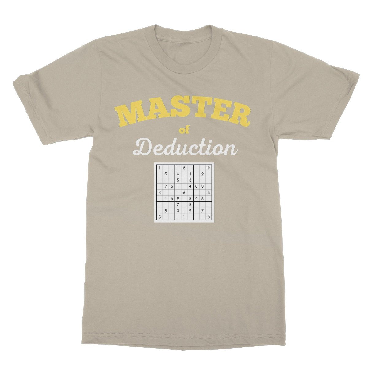 Master of Deduction T-Shirt - Sand - funny t-shirt
