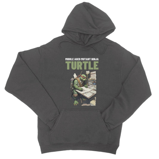 Middle Aged Mutant Ninja Turtle Hoodie - Charcoal - Funny Hoodie