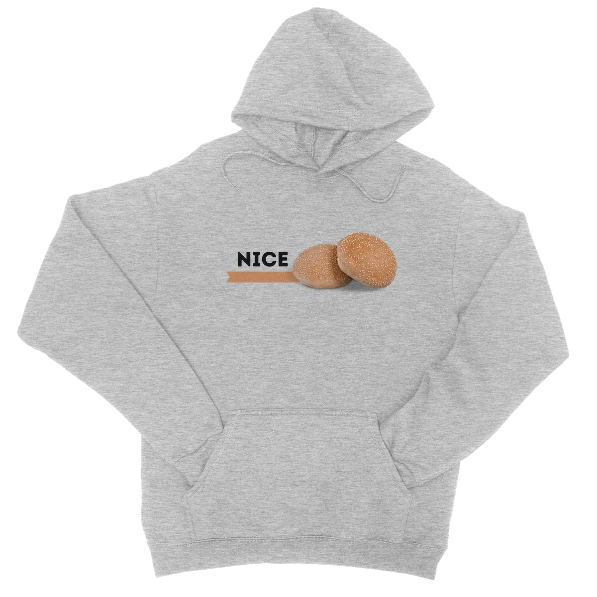 Nice Buns Hoodie - Heather Grey - Funny Hoodie