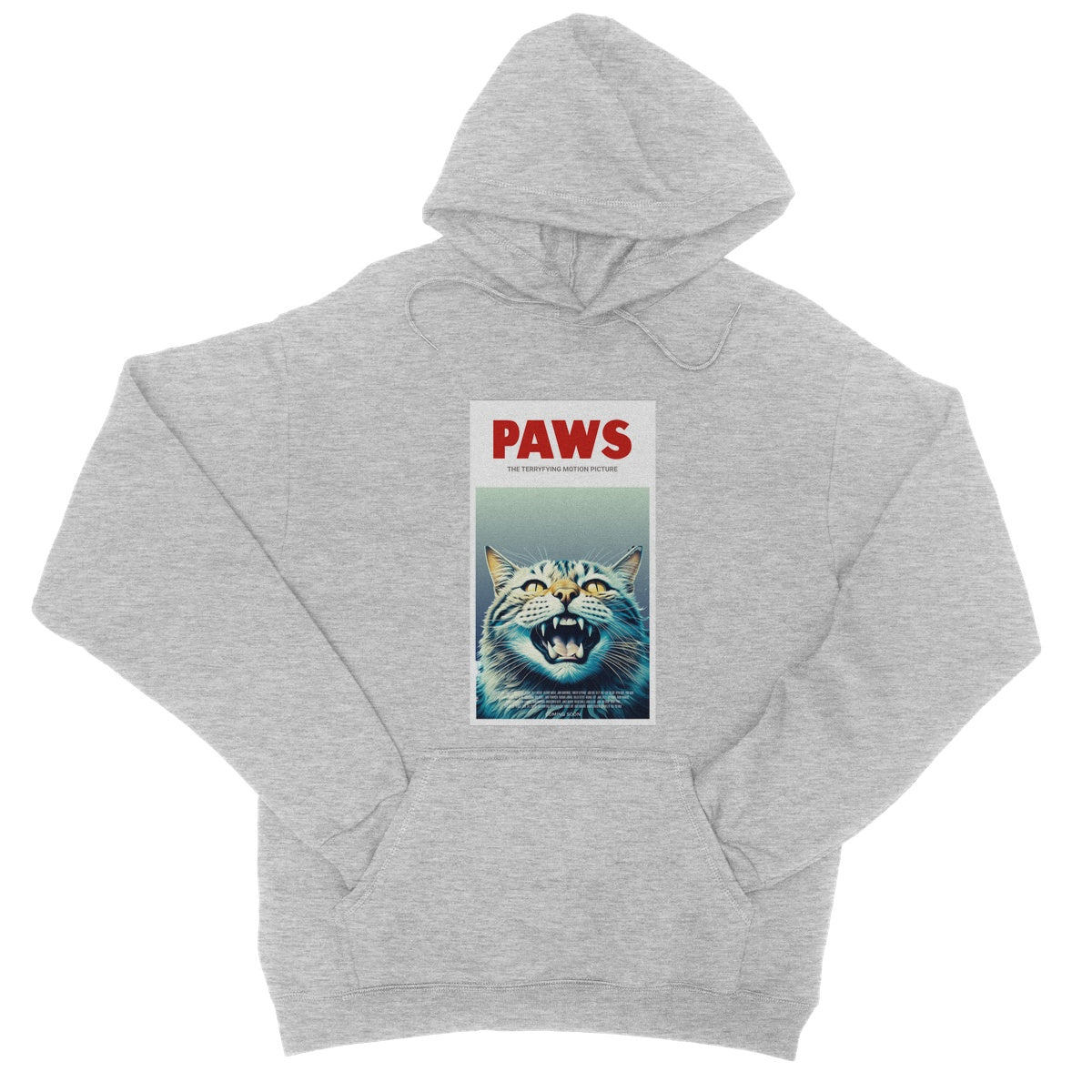 Paws Hoodie - Heather Grey - Funny Hoodie