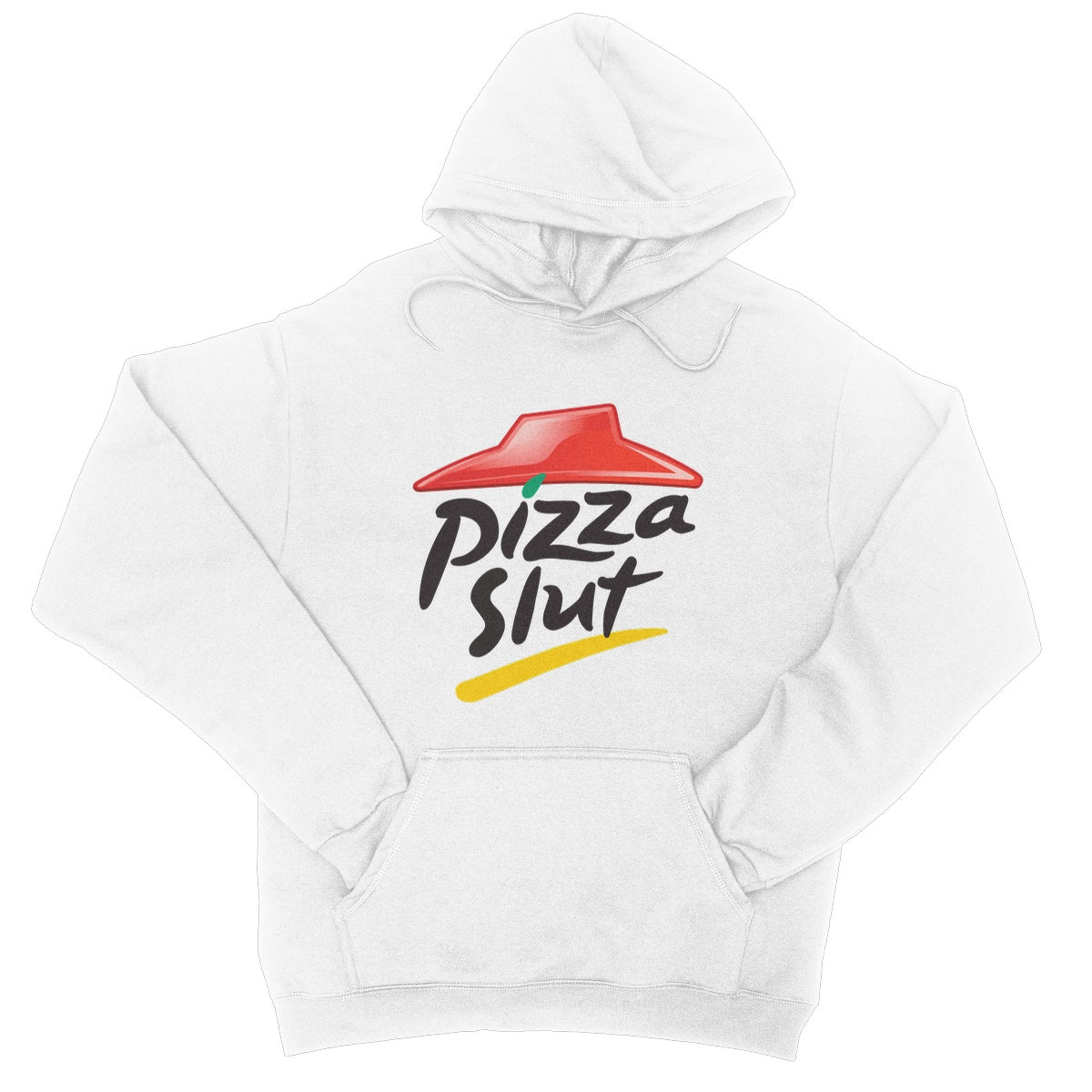 Pizza Slut Hoodie - Arctic White - Funny Hoodie