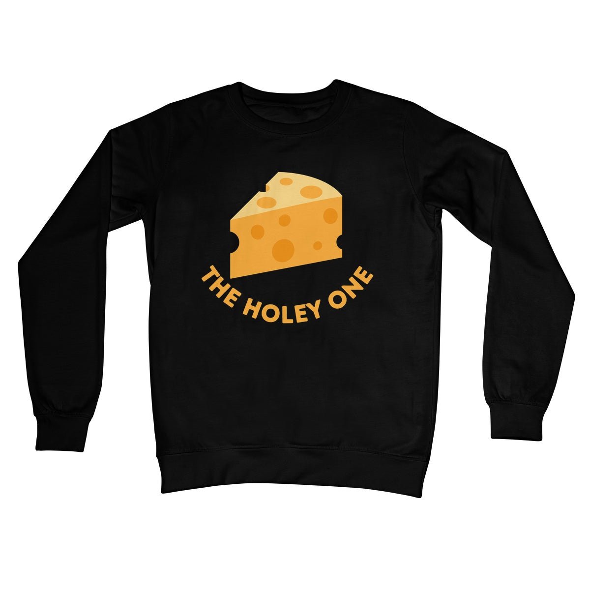 The Holey Cheese Jumper - Jet Black - Funny Jumper