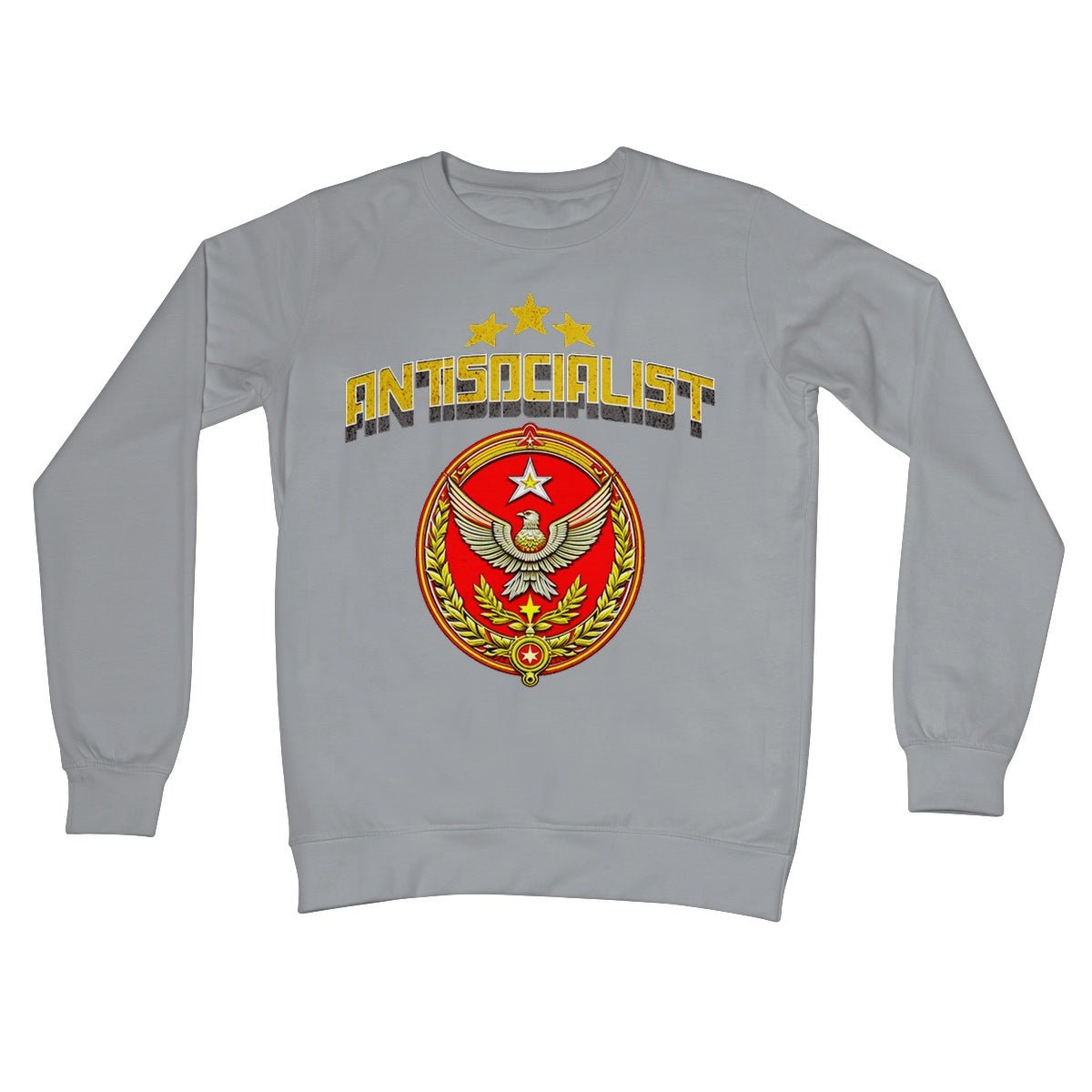 Antisocialist Jumper - Steel Grey - Funny Jumper