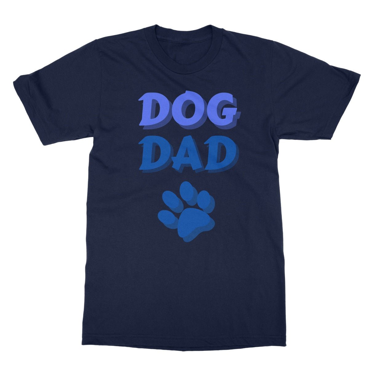 Dog Dad T-Shirt - Navy - Funny T-Shirt