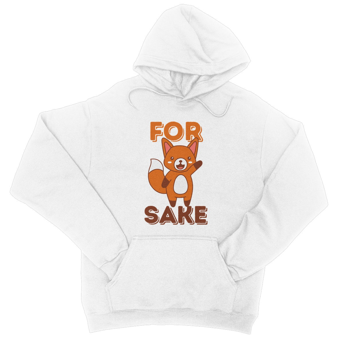 For Fox Sake Hoodie - Arctic White - Funny Hoodie