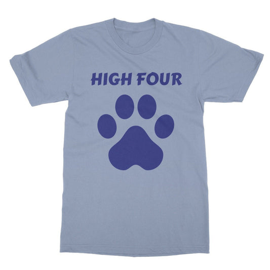 High Four T-Shirt - Light Blue - Funny T-Shirt