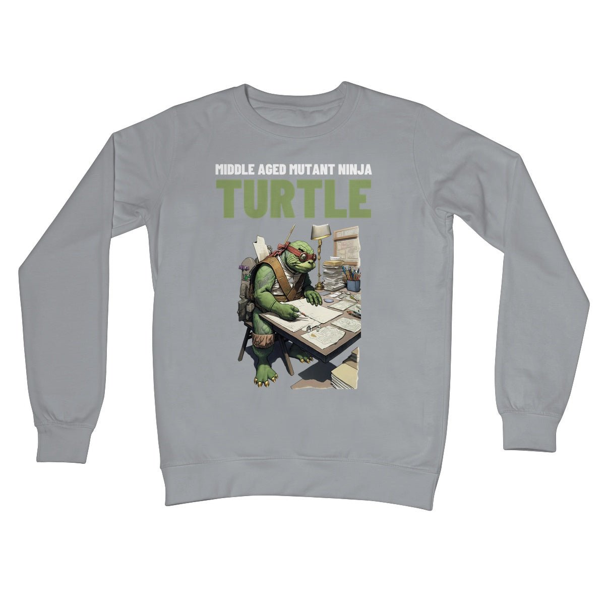 Middle Aged Mutant Ninja Turtle Jumper - Steel Grey - Funny Jumper