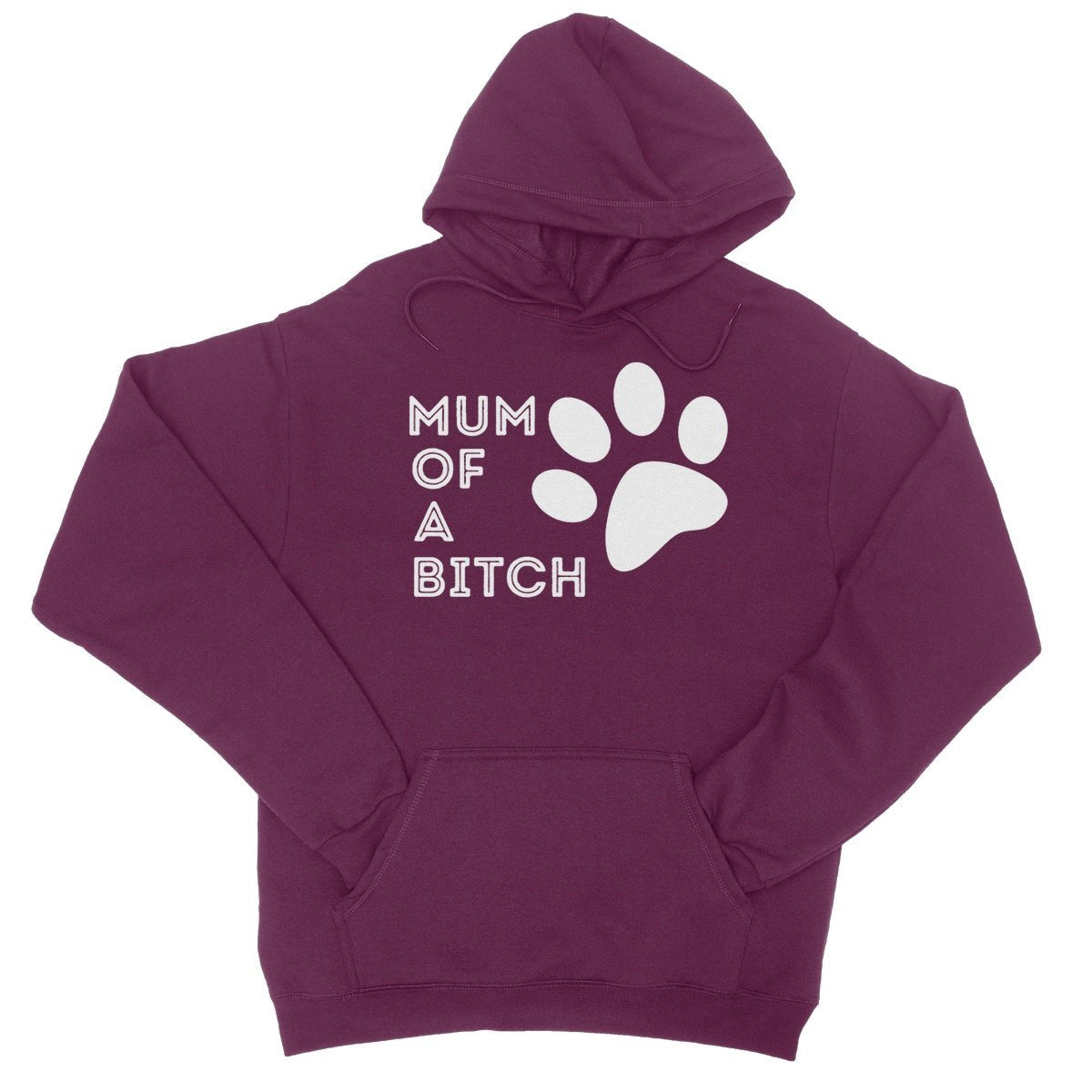 Mum Of A Bitch Hoodie - Burgundy - Funny Hoodie