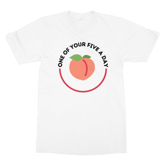 One Of Your Five A Day T-Shirt - White - Funny T-Shirt