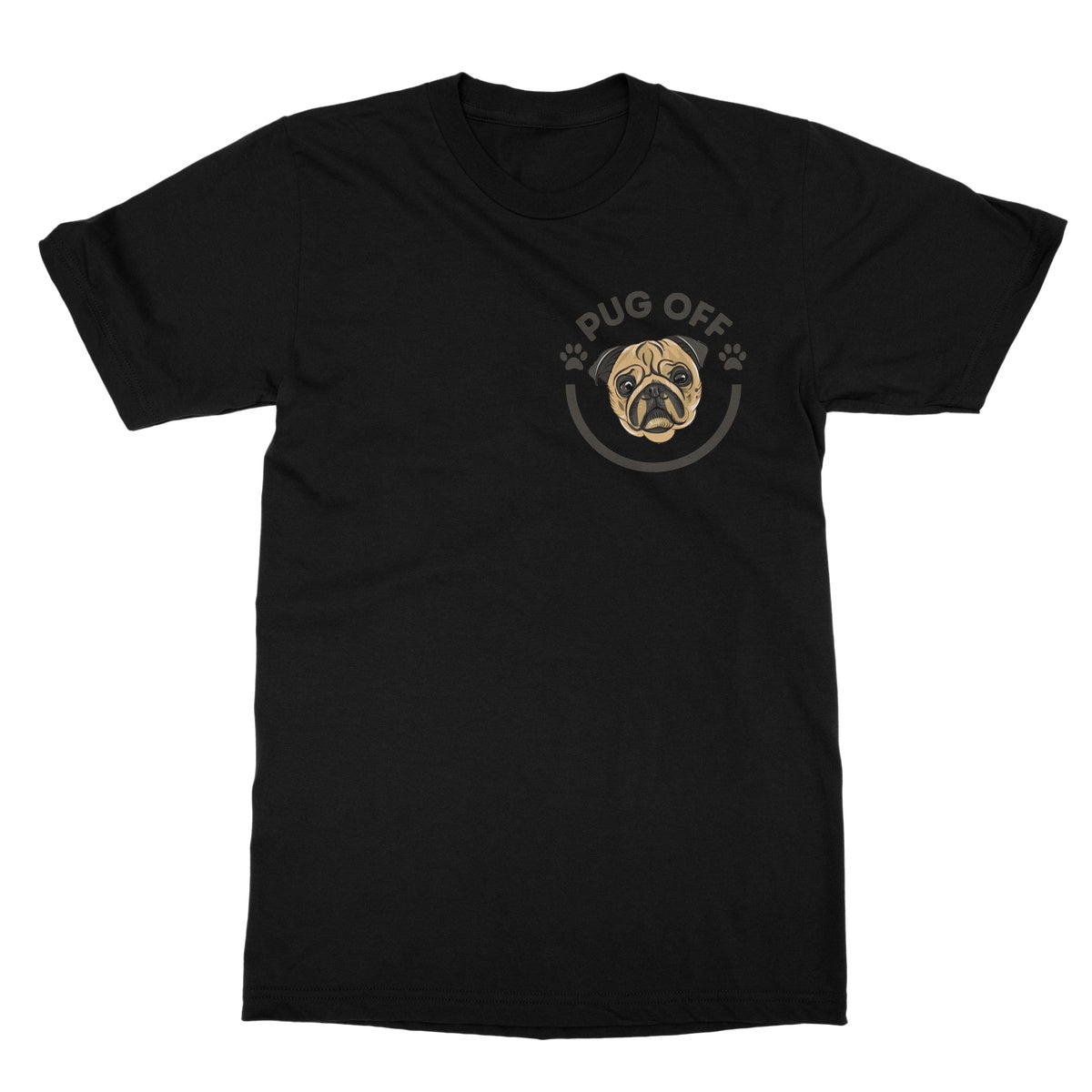 Pug Off T-Shirt - Black - Funny T-Shirt
