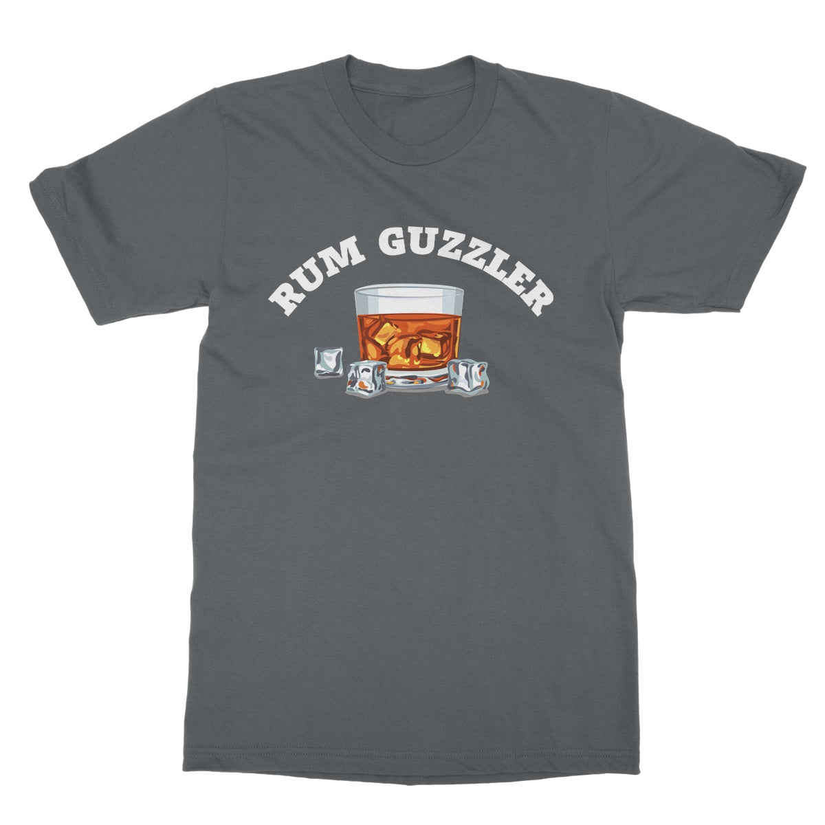 Rum Guzzler T-Shirt - Charcoal - Funny T-Shirt