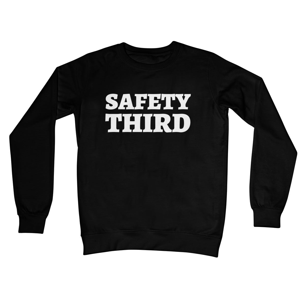 Safety Third Jumper - Jet Black - Funny Jumper