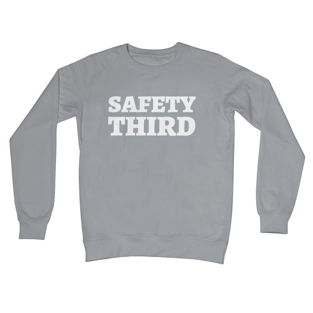 Safety Third Jumper - Steel Grey - Funny Jumper
