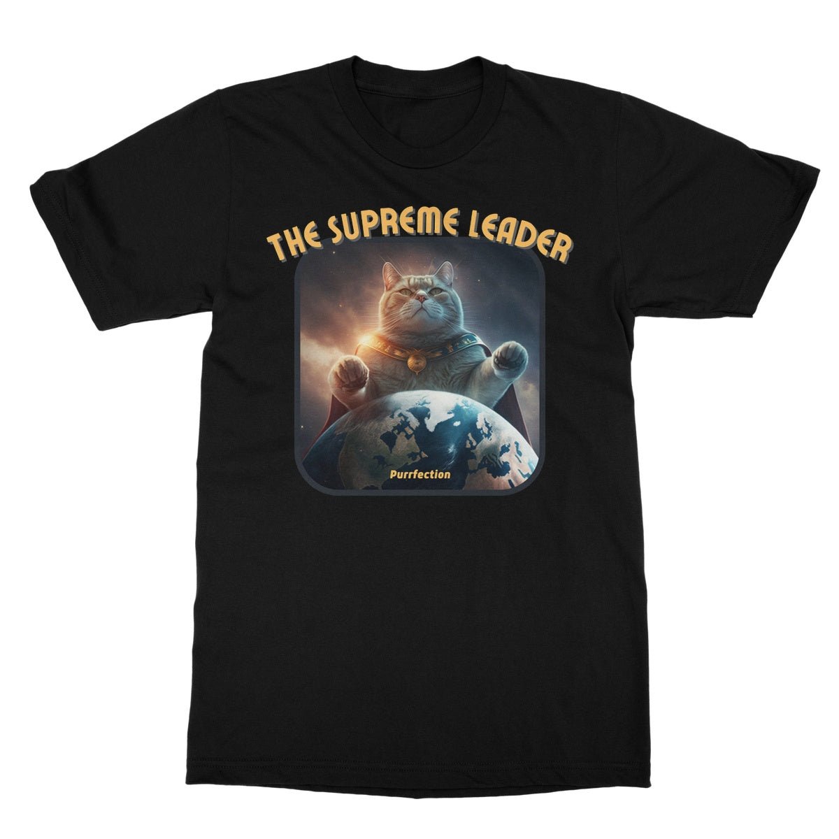 The Supreme Cat Leader T-Shirt - Black - Funny T-Shirt