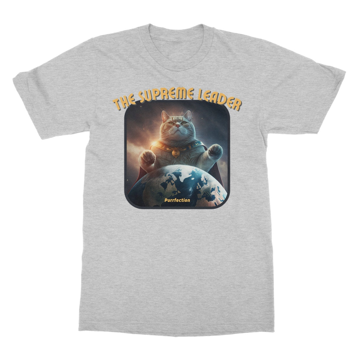 The Supreme Cat Leader T-Shirt - Sport Grey - Funny T-Shirt