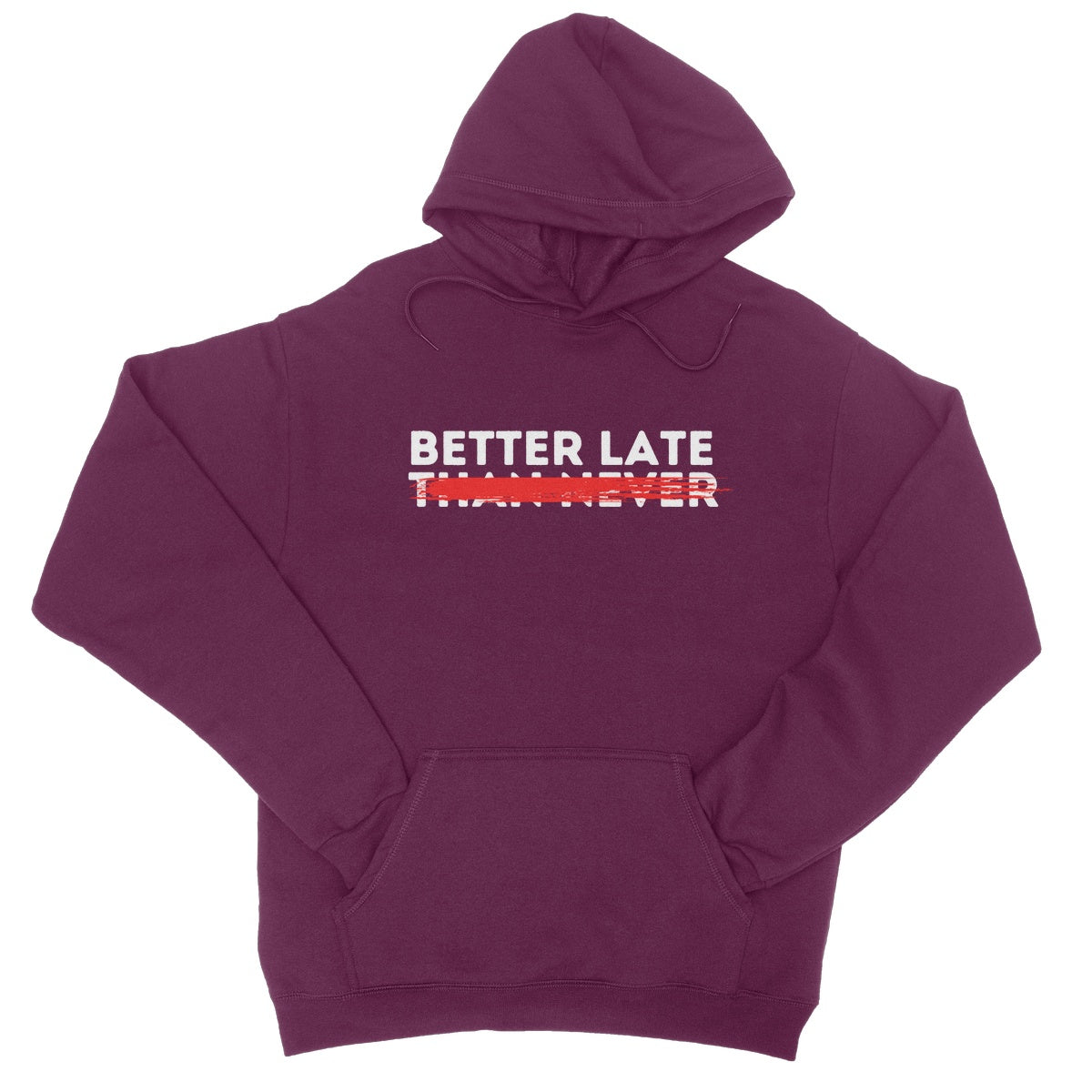 better late hoodie purple