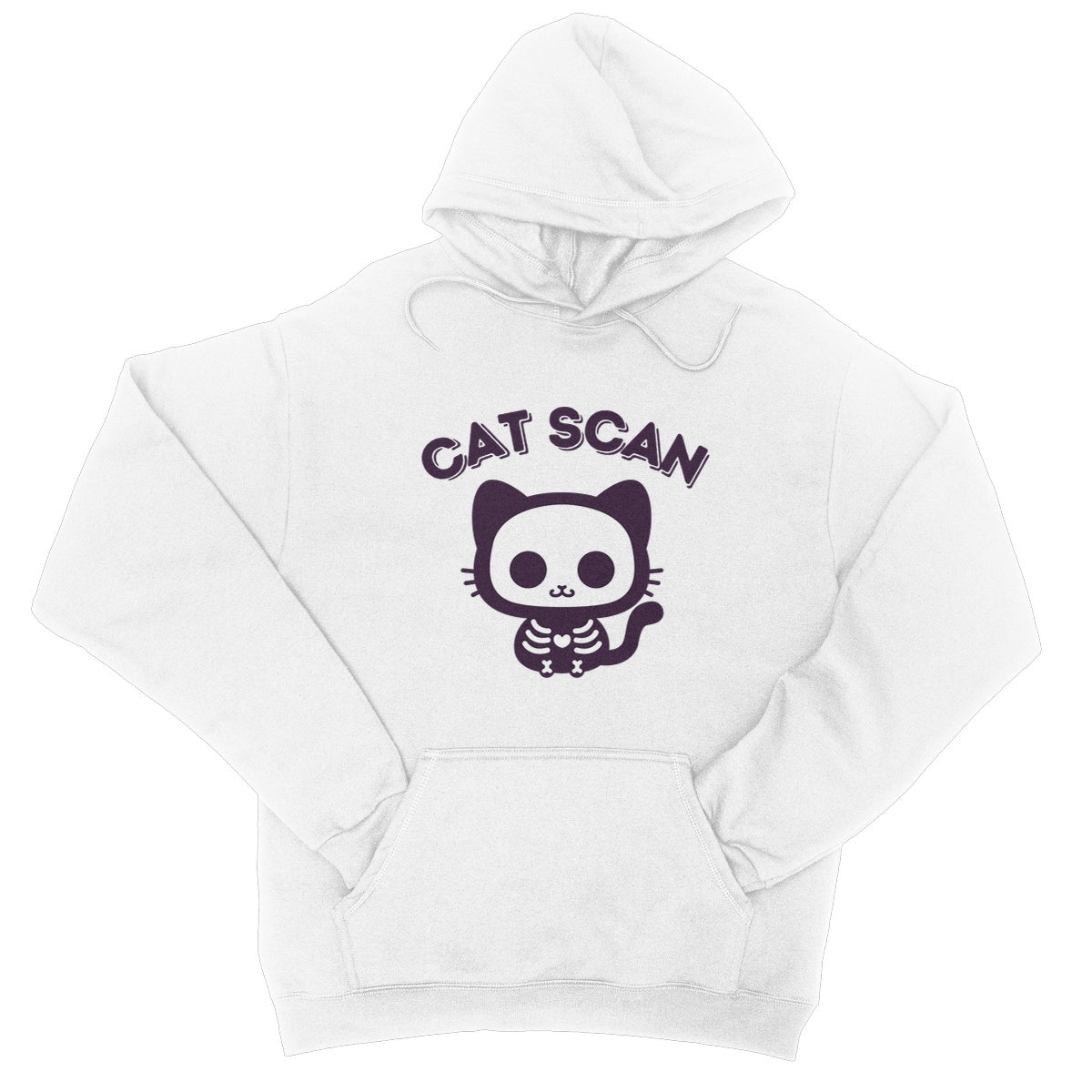 cat scan hoodie white