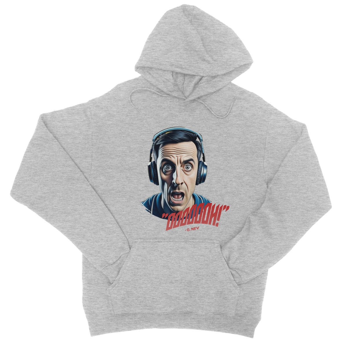 gary neville hoodie light grey