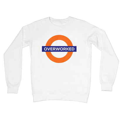 overworked jumper white