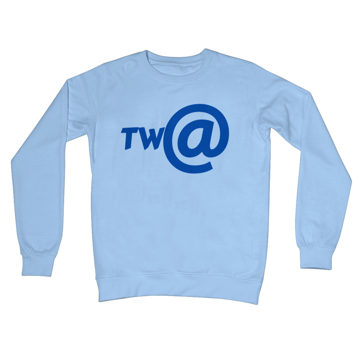 twat jumper light blue