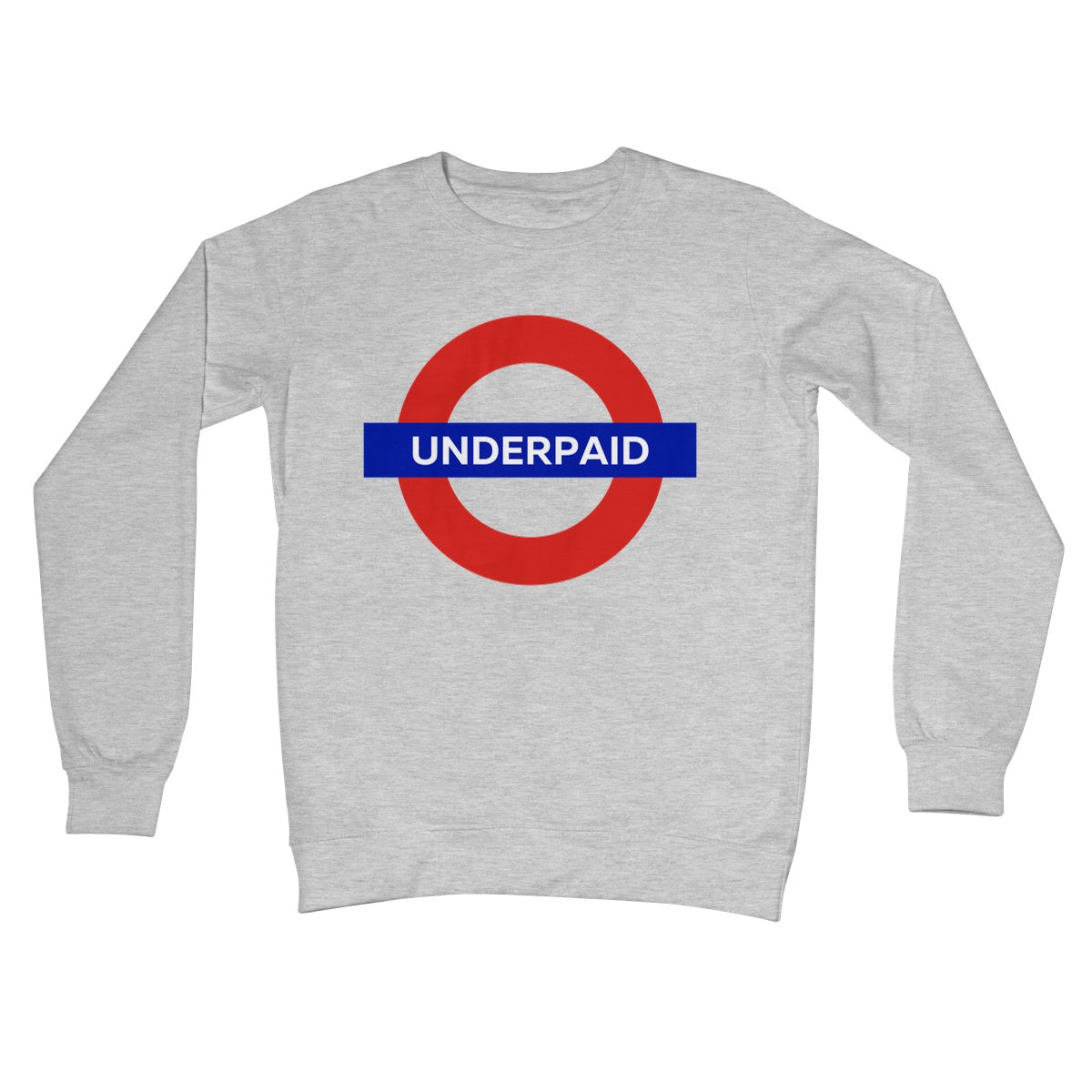 underpaid jumper light grey