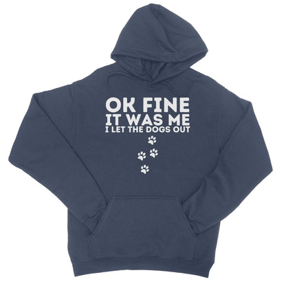I Confess, I Let The Dogs Out Hoodie - Oxford Navy - Funny Hoodie