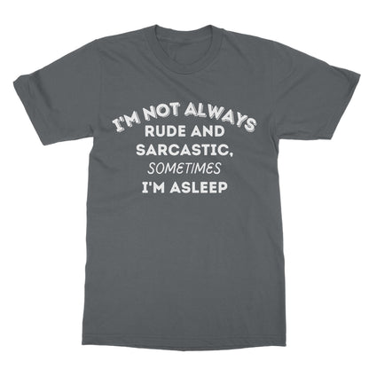 I'm Not Always Rude & Sarcastic T-Shirt - Charcoal - Funny T-Shirt
