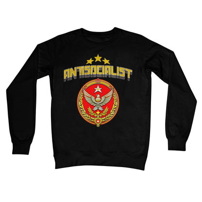 Antisocialist Jumper - Jet Black - Funny Jumper