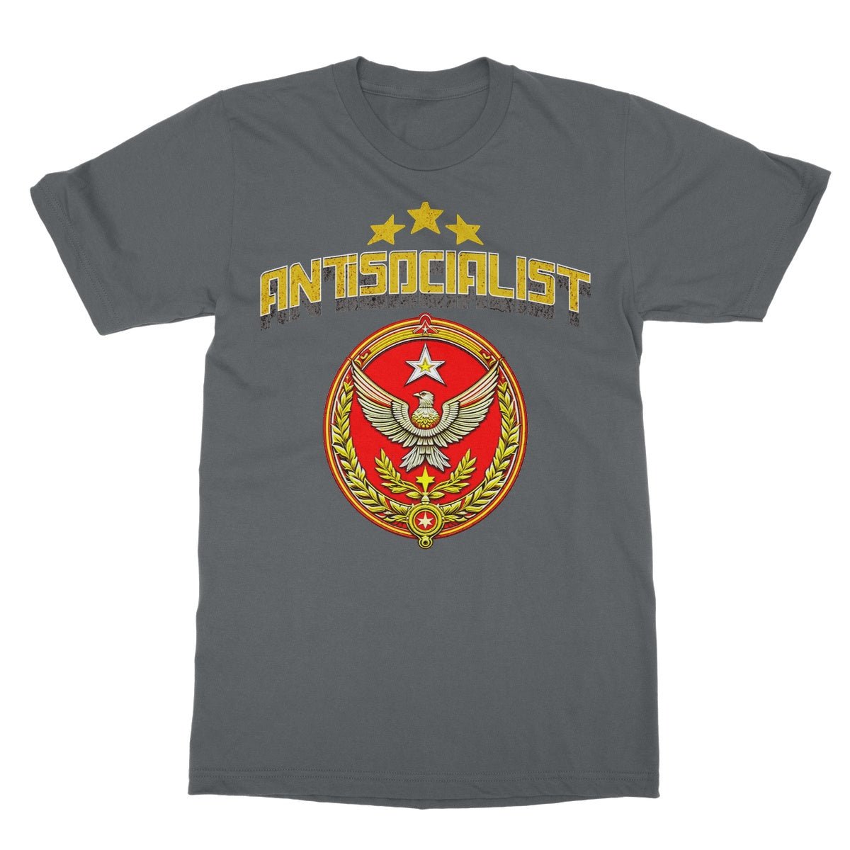 Antisocialist T-Shirt - Charcoal - Funny T-Shirt