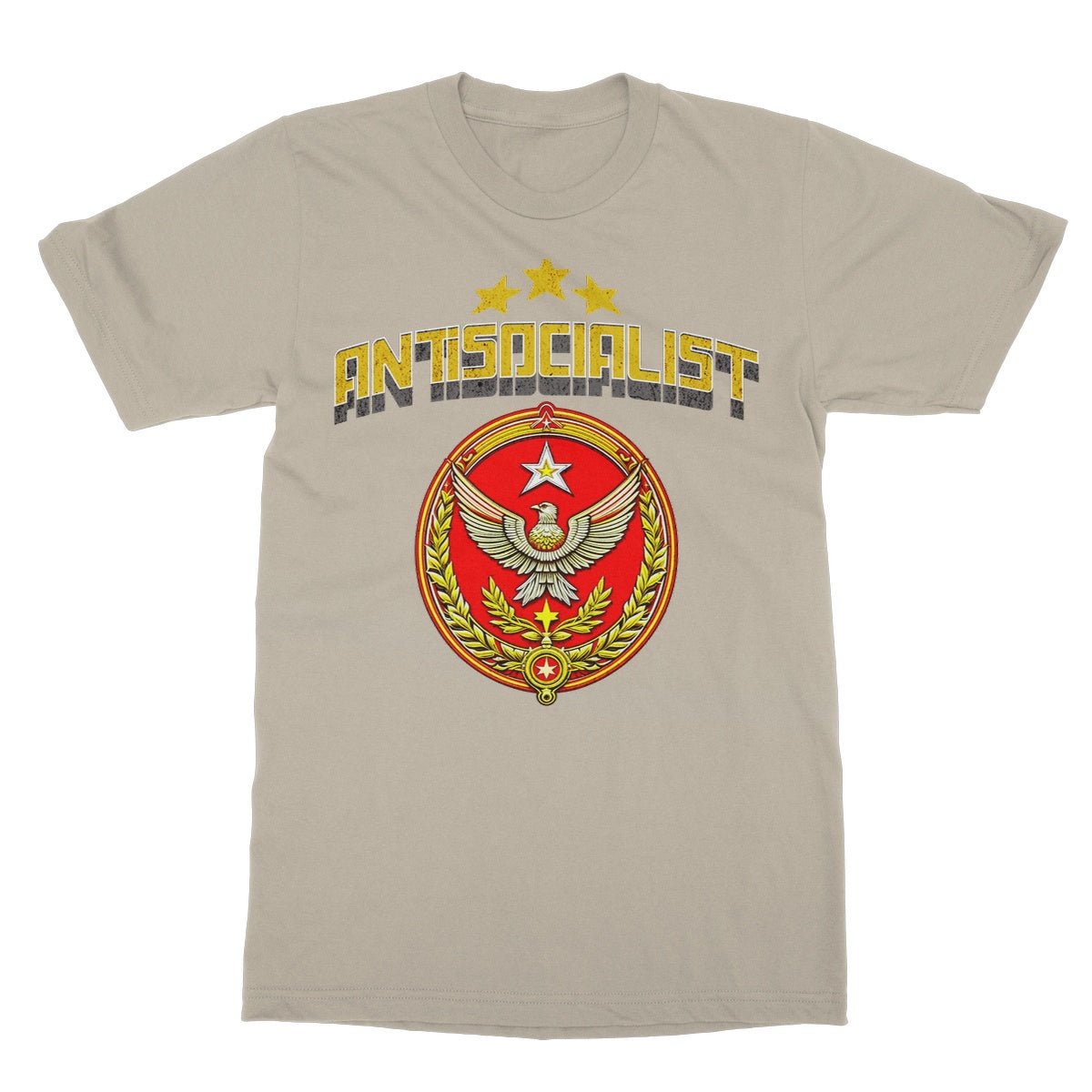 Antisocialist T-Shirt - Sand - Funny T-Shirt