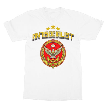 Antisocialist T-Shirt - White - Funny T-Shirt