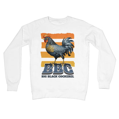 Big Black Cockerel Jumper - Arctic White - Funny Jumper