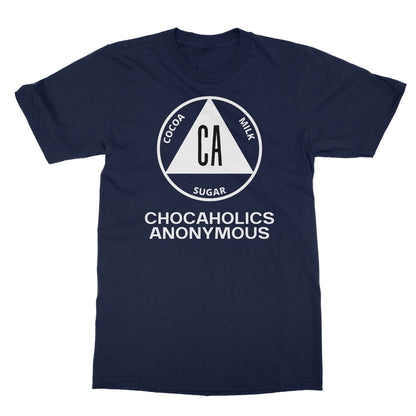 Chocaholics Anonymous T-Shirt - Navy - Funny T-Shirt