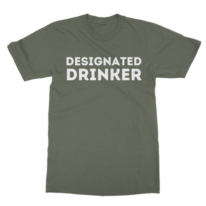 Designated Drinker T-Shirt - Military Green - Funny T-Shirt