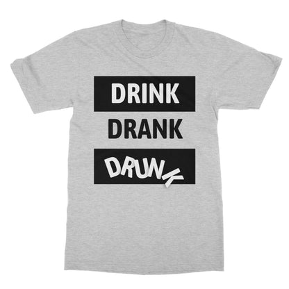 Drink Drank Drunk T-Shirt - Sport Grey - Funny T-Shirt