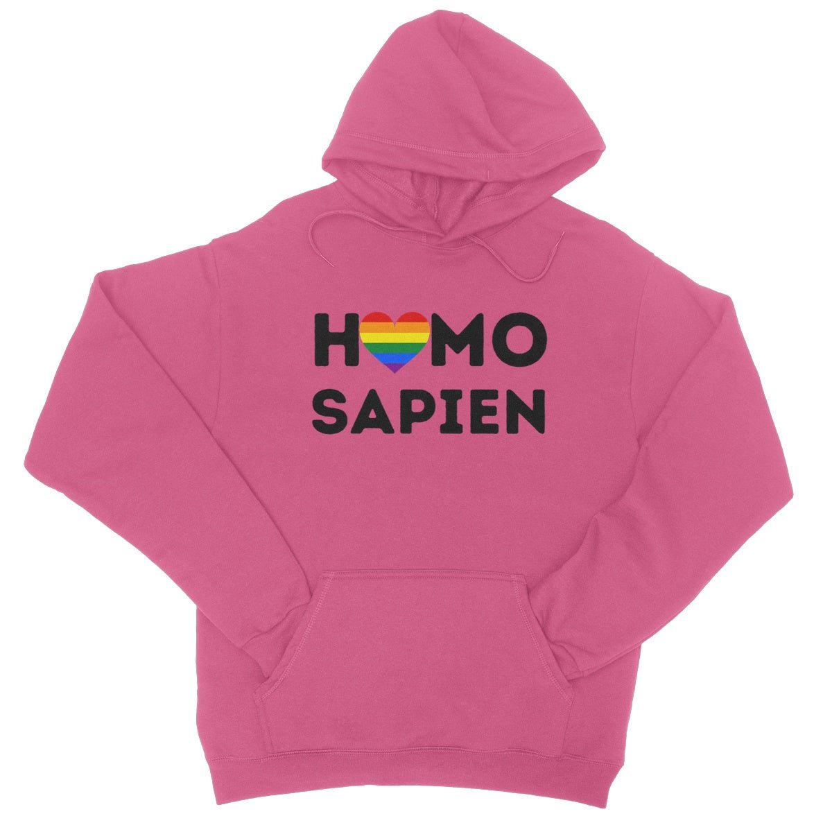 Homo Sapien Hoodie - Hot Pink - Funny Hoodie