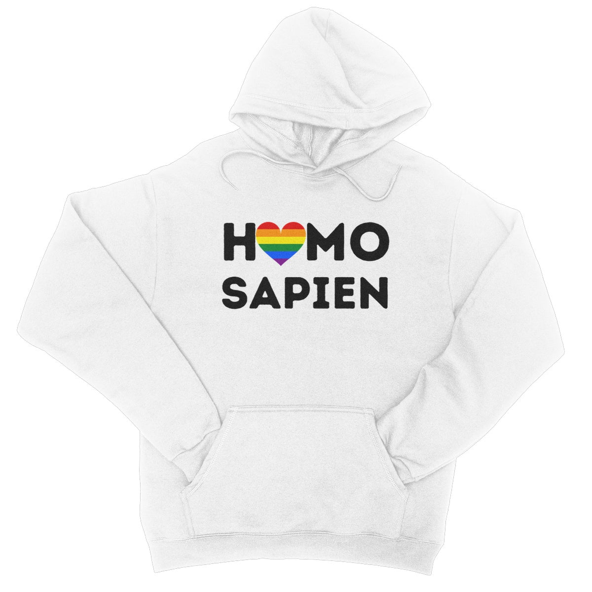 Homo Sapien Hoodie - Arctic White - Funny Hoodie