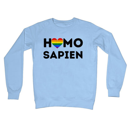 Homo Sapien Jumper - Sky Blue - Funny Jumper