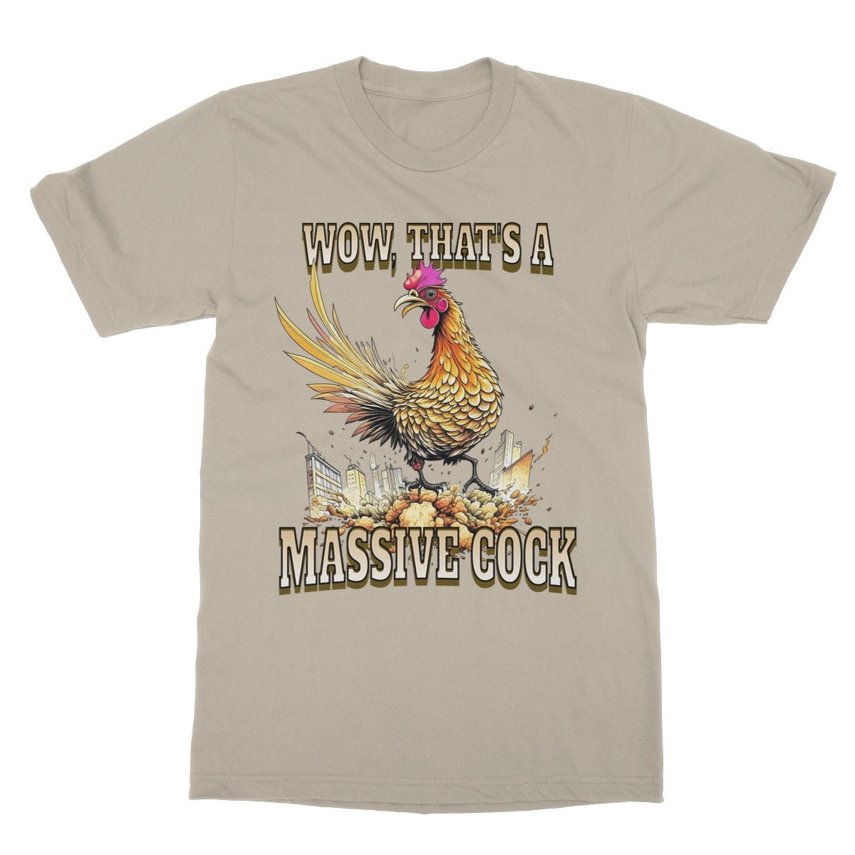 Massive Cock T-Shirt - Sand - Funny T-Shirt