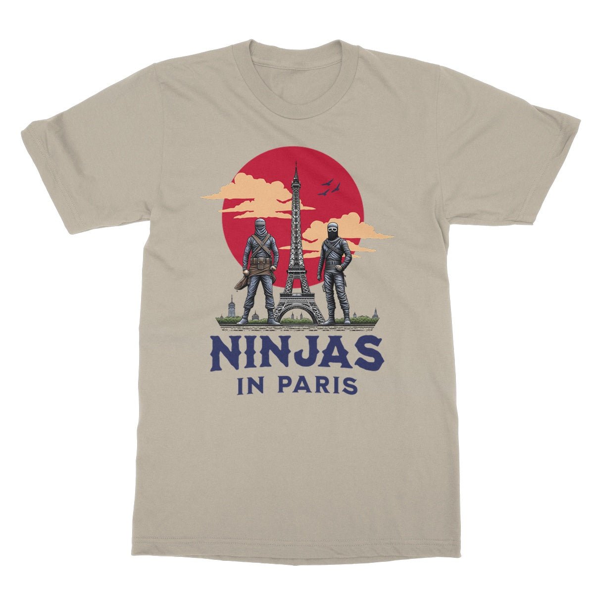 Ninjas In Paris T-Shirt - Sand - Funny T-Shirt