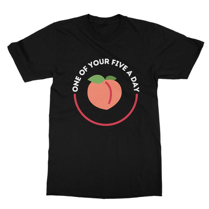 One Of Your Five A Day T-Shirt - Black - Funny T-Shirt