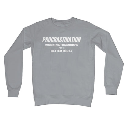 procrastination jumper grey