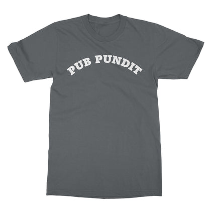 Pub Pundit T-Shirt - Charcoal - Funny T-Shirt