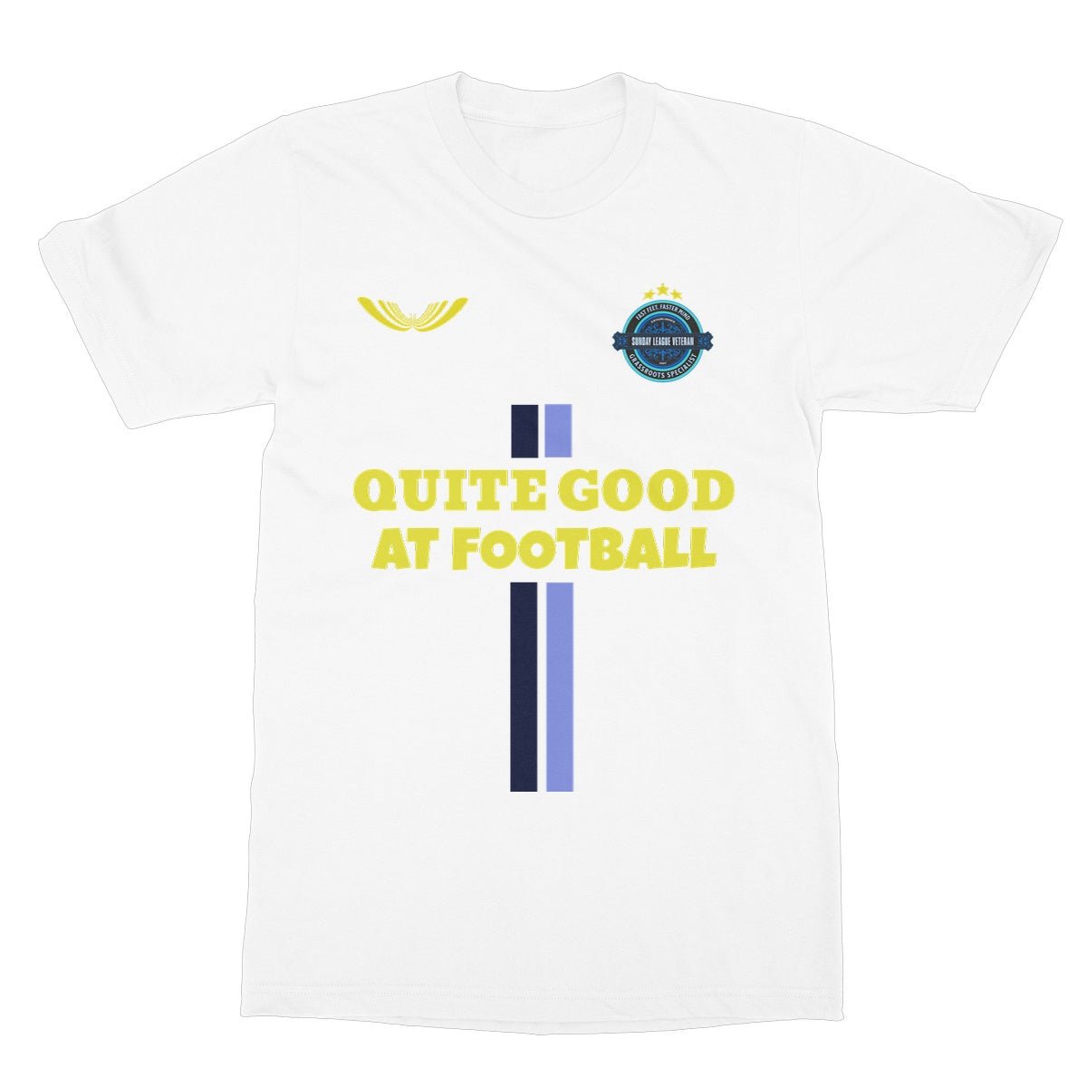 quite good at football t shirt white