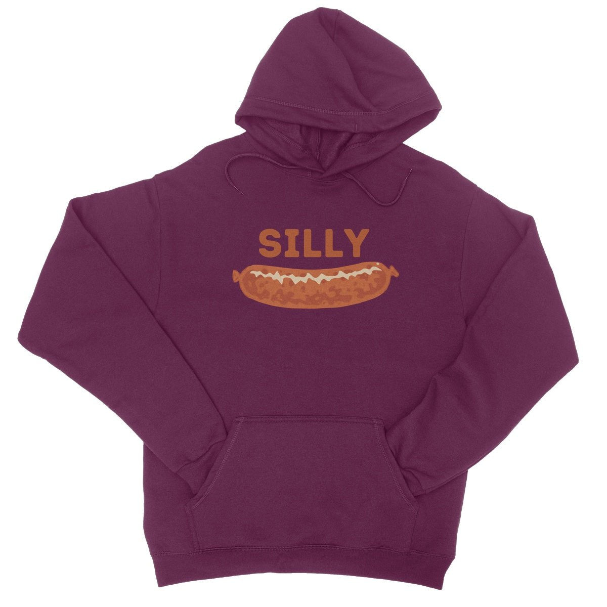 Silly Sausage Hoodie - Burgundy - Funny Hoodie