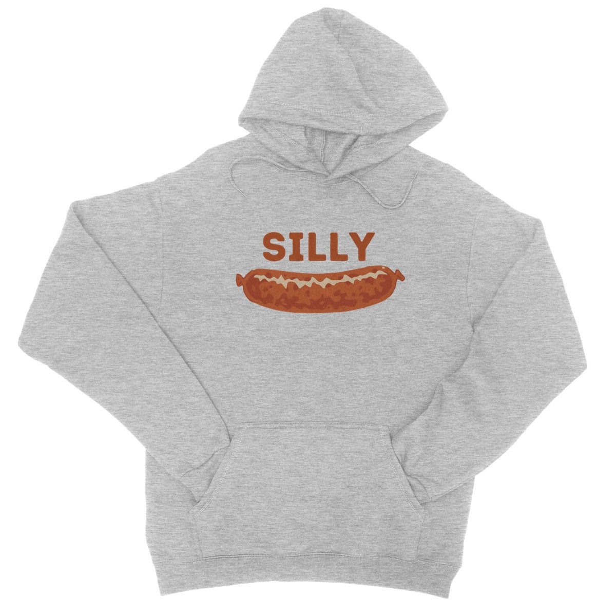 Silly Sausage Hoodie - Heather Grey - Funny Hoodie